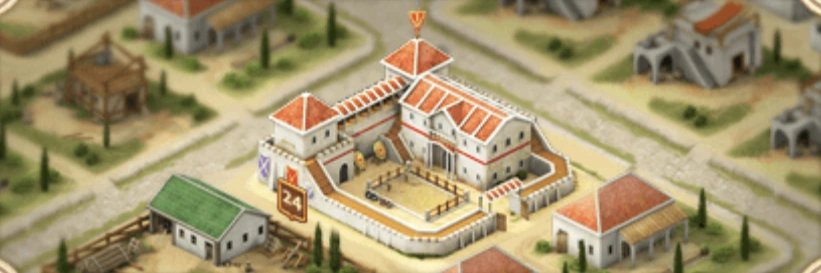 Barracks and surrounding City in Total Battle